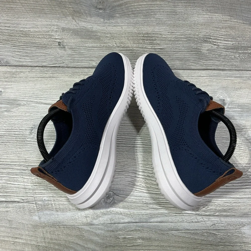 Cole Haan Grand Stitchlite Wing Ox Blue Knit Lace-Up Sneaker Men's US 8 M C37369